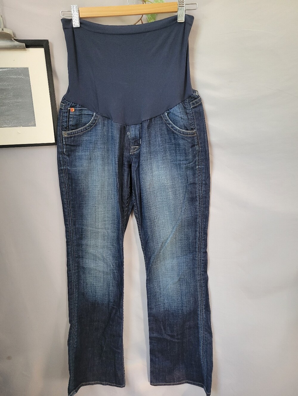 Hudson A Pea in the Pod Maternity Denim Boot Cut Jeans Elm 30